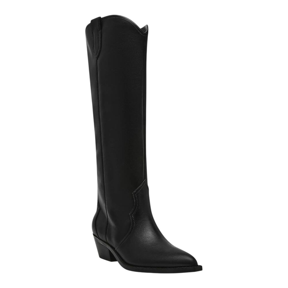 DV by Dolce Vita Black Knee-High Western Heeled Boots